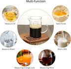 QWORK 34OZ/1000ML Glass Measuring Cup, 4 Cups Multi-Purpose Kitchen Tool - Image 5
