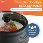 Mikro Innovations Glass & Silicone Microwave Splatter Cover – Tall and - Image 2