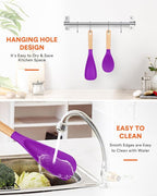 Cooking Spoon and Rice Scooper for Nonstick Cookwares, Wood Handle Spoon for - Image 6
