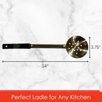 6 Ounce Slotted Stainless Steel Portion Control Ladle Spoon - Image 4