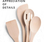 Wooden Spoons for Cooking, 4-Piece Wood Utensil Set Includes Slotted Spoon - Image 3