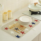 4th of July Dish Drying Mat 18 x 24 inch Independence Day Blue Red White Stars - Image 4