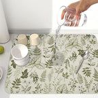 Vintage Botanical Floral Dish Drying Mat - Image 6