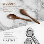 2 PCS Small Wooden Spoons, 5.8 Inch Honey Spoons - Image 3