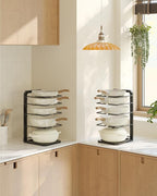 Pots and Pans Organizer under Cabinet, 5 Adjustable Tiers Heavy-Duty Pan Pot - Image 7