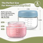 NETANY 6 Pack 4 oz Glass Baby jars - Image 2