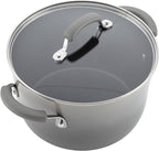 Rachael Ray Brights Nonstick Cookware Pots and Pans Set, 14 Piece, Sea Salt Gray - Image 8