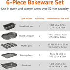 Amazon Basics 6 Piece Nonstick Carbon Steel Bakeware Set - Image 4