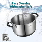 SLOTTET 6 Quart Stainless Steel Stock Pot - Image 5