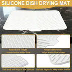 Silicone Dish Drying Mat 23x17, Food-Grade Silicone, Easy Clean Pad - Image 3