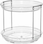 LAMU 2 Tier Lazy Susan Turntable Organizer 9.25'' Rotating Spice Rack - Image 9