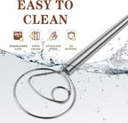 TEEVEA Danish Dough Whisk Stainless Steel Hook Dutch Bread Mixer - Image 7