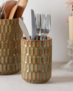 Utensil Holder, 7.5"+5.3" Ceramic Kitchen Utensil Holder - Image 8