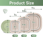 Collapsible Colander and Sink Basin Set - 2 in 1 Collapsible Colander Strainer - Image 2