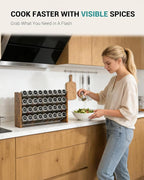NESAPTO Spice Rack Organizer for Cabinet, Wood 4-Tier Vertical Seasoning - Image 4