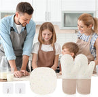 AUAUY Silicone Oven Mitts and Pot Holders 5PCS Set, 446℉ Heat Resistant Cooking - Image 9