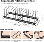 Housolution Cutting Board Organizer Rack, Expandable Baking Tray and Cookie - Image 5