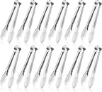 12 Pack Small Serving Tongs, XEVOM Stainless Steel Sugar Tongs Mini Appetizers by XEVOM