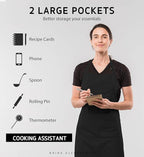 Syntus 12 Pack Bib Apron, Unisex Aprons Adjustable 100% Cotton - Image 4
