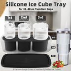 Tcamp Ice Mold for 30-40 oz Tumbler Cup, Silicone Ice Cube Tray - Image 2