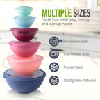 Zulay Kitchen 12 Piece Plastic Mixing Bowls - Image 3