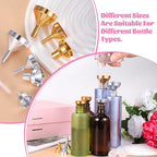 8 Pcs Small Metal Funnels 4 Sizes Gold Silver Mini Funnel - Image 5