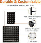 Amazon Basics 6-Cube Wire Grid Stackable Storage Organizer, Metal Shelving Unit - Image 3