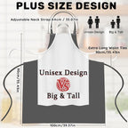 2 Pcs Plus Size Chef Apron, Unisex Professional Apron - Image 3