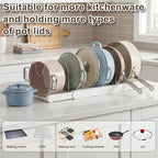 Expandable Pots and Pans Organizer Under Cabinet, 7 Stainless Steel Dividers - Image 4