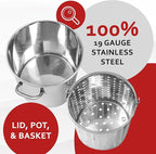 CONCORD 42 QT Stainless Steel Stock Pot w/Basket. Heavy Kettle. Cookware - Image 3