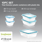 Snapware Plastic Total Solution 5-Pack Food Storage Containers Set, Leakproof & - Image 2