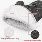 ARCLIBER Oven Mitts Heat Fire Resistant Oven Mitts 425 ° F, Quilted Terry Cloth - Image 2