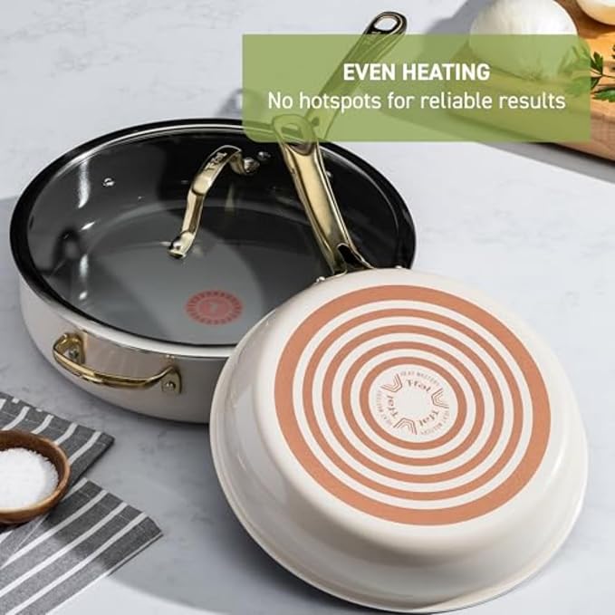 T-fal Preserve Ceramic, Non stick Cookware Set 13-Piece, Oven & Broiler Safe up - Image 7