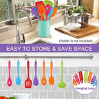 P&P CHEF Silicone Cooking Utensils Set of 7, Heat-proof Kitchen Utensils Set - Image 6