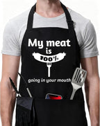 Rosoz Funny BBQ Black Chef Aprons by Rosoz