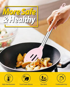 Pack of 2 Large Silicone Cooking Spoons, Non Stick Solid Basting Spoon - Image 5