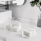 Clear Acrylic Cotton Swab Ball Holder Qtip Organizer - Image 3
