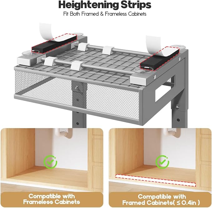 1 Pack 17IN Depth Under Sink Organizer, 2-Tier Pull Out Cabinet Organizer - Image 3