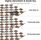 17" x 32" Checkered Dish Drying Mat - Image 6
