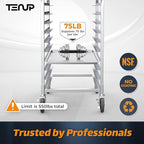 TenUp 10-Tier NSF Aluminum Sheet Pan Rack, Commercial Bakery Cooling & Storage - Image 4