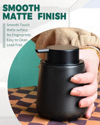 Bosilunlife Ceramic Foaming Soap Dispenser - 12Oz Bathroom Countertop Kitchen - Image 5