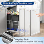 Insputer Double 40QT Pull Out Trash Can Under Cabinet, Heavy Duty Under Sink - Image 6