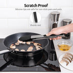 600ºF Heat Resistant Kitchen Tongs: U-Taste 12 inch Large Silicone Cooking Tong - Image 9