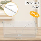 4Pack Clear Paper Towel Dispenser Countertop Acrylic Paper Towel Holder - Image 2