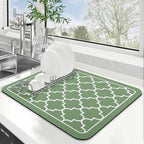 WISELIFE Dish Drying Mat Super Absorbent Drying Mat Large Dish Drying Mats by WiseLife