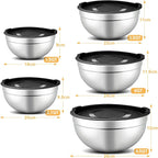 hunnycook 5 Piece Mixing Bowl Set - Image 2