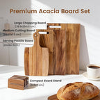 Acacia Wood Cutting Board Set of 3 - Image 2