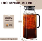 2 Liter/68 oz Square Glass Pitcher - Image 2