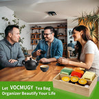 2 Pack Bamboo Tea Bag Organizers, Wood Tea Bag Storage - Image 5