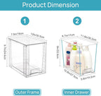 Vtopmart 2 Pack Clear Stackable Storage Drawers, 9.7" High Plastic Organizers - Image 3